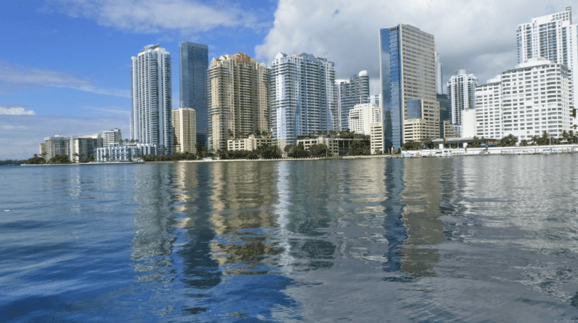 View Of Brickell District, From The Biscayne Bay