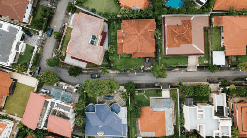Aerial View Of Houses In South Florida