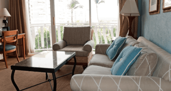 Cozy interior of a South Florida condo