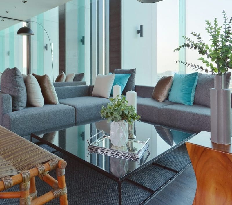 Luxury modern living room interior and decoration, interior desi — PhotoLuxury modern living room interior and decoration, interior design