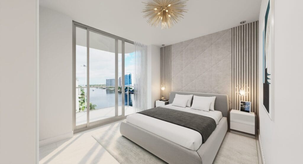 Bedroom 3000 Waterside New Construction Fort Lauderdale Fl