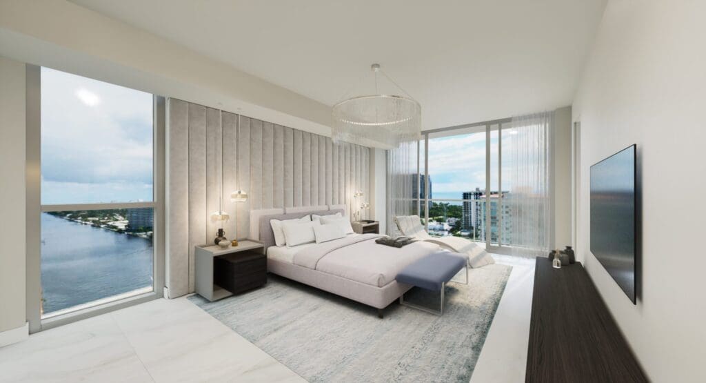 Bedroom 3000 Waterside New Construction Fort Lauderdale Fl